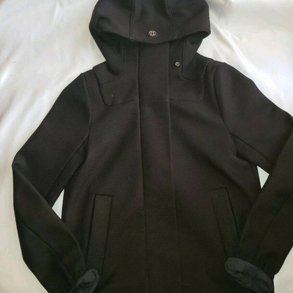 Lululemon Black Zip/Button Up Hooded Jacket - Picture 9 of 11